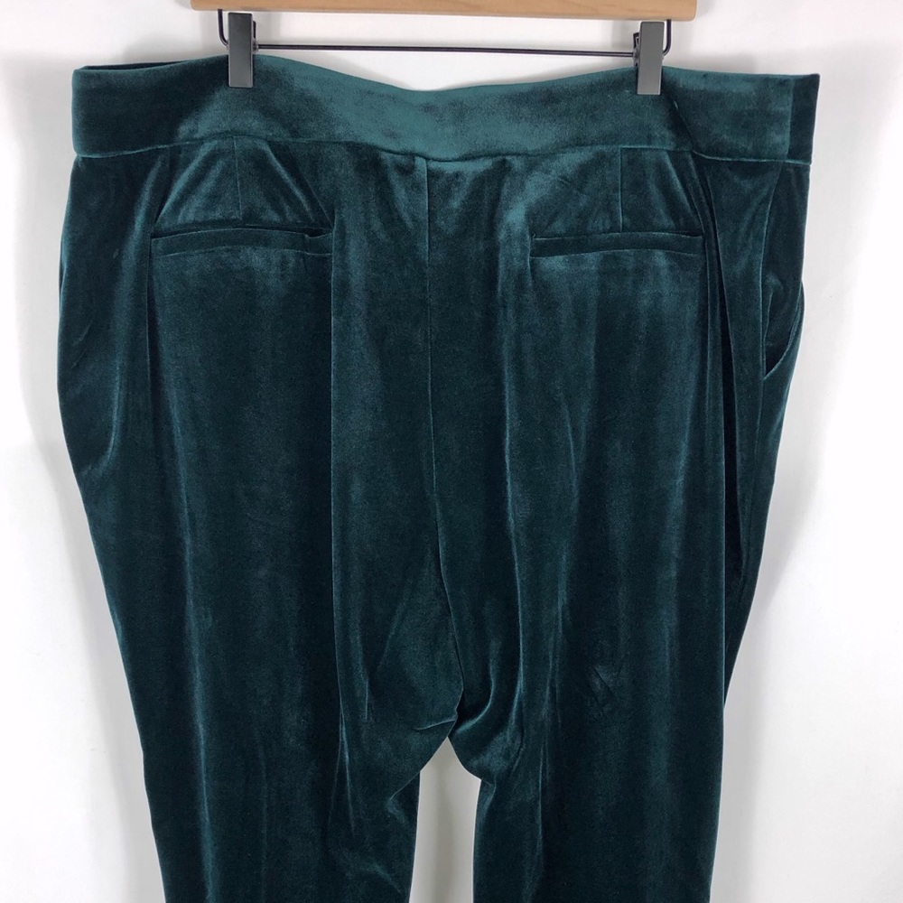 SOLD-Universal Standard Farrah Velvet Pants Green Flared - Picture 7 of 10